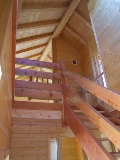 rénovation maison bois hautes alpes - escaliers
